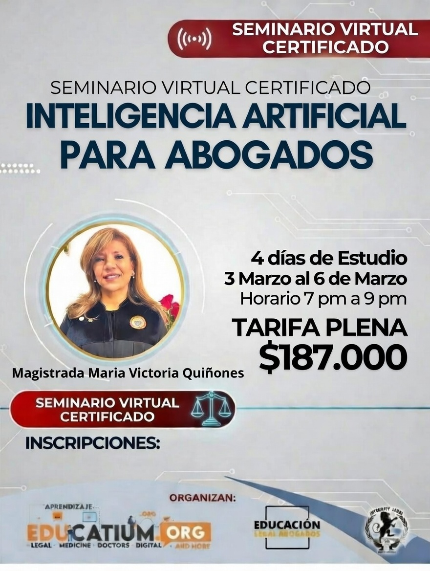 SEMINARIO INTELIGENCIA ARTIFICIAL PARA ABOGADOS